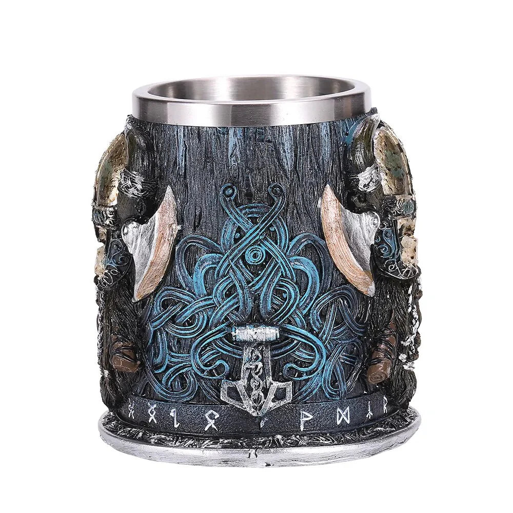 Viking Resin Stainless Steel Beer Mug