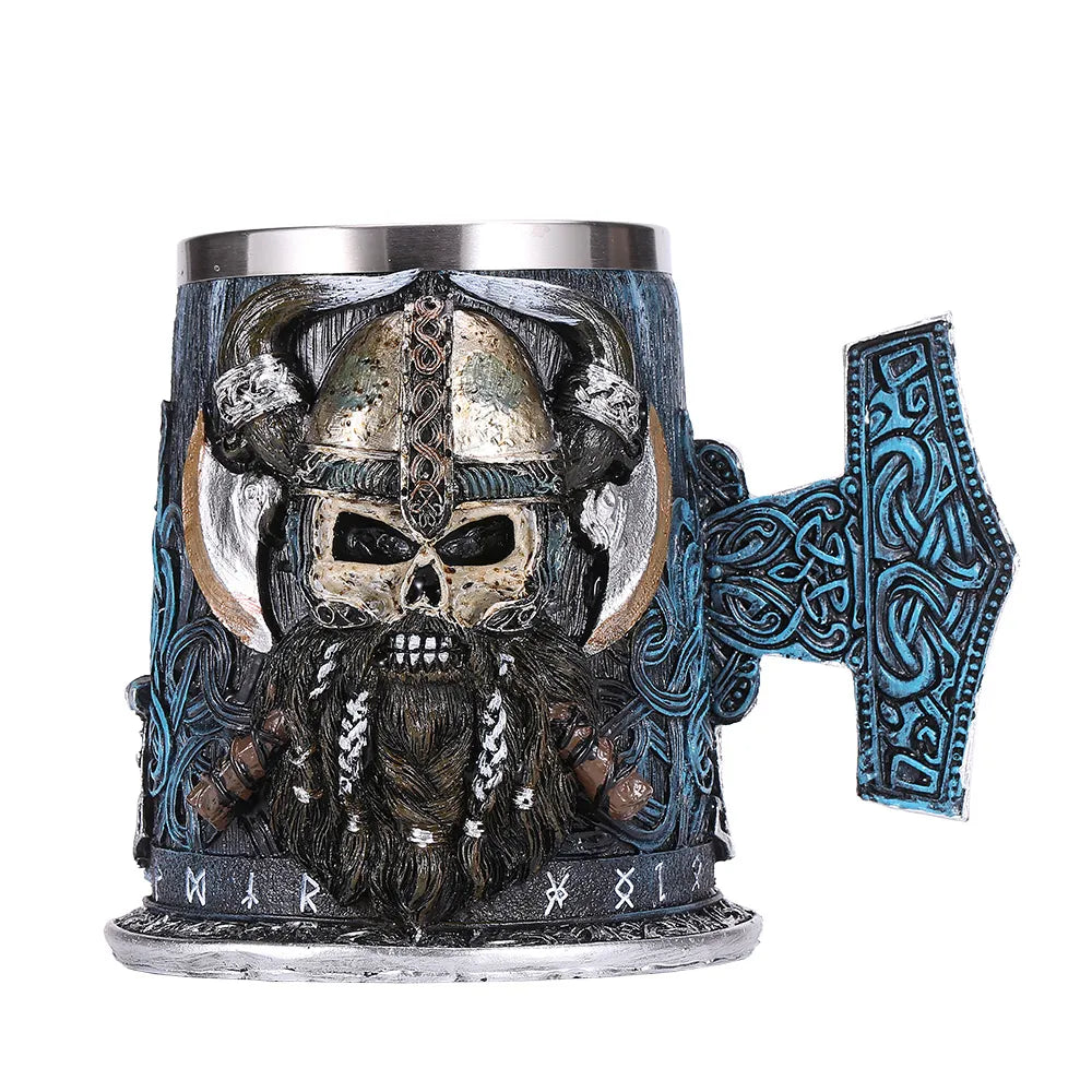 Viking Resin Stainless Steel Beer Mug