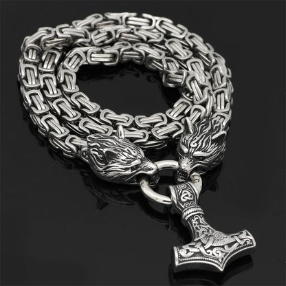 Nordic Celtic Stainless Steel Anchor Pendant Necklace Scandinavian