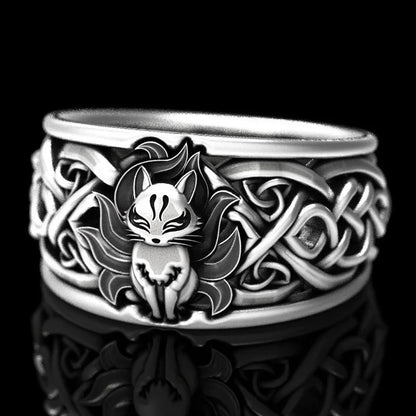 Viking Nordic Giant Wolf Ring