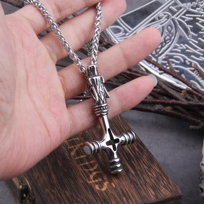 Nordic Viking Dragon Cross Viking Necklace