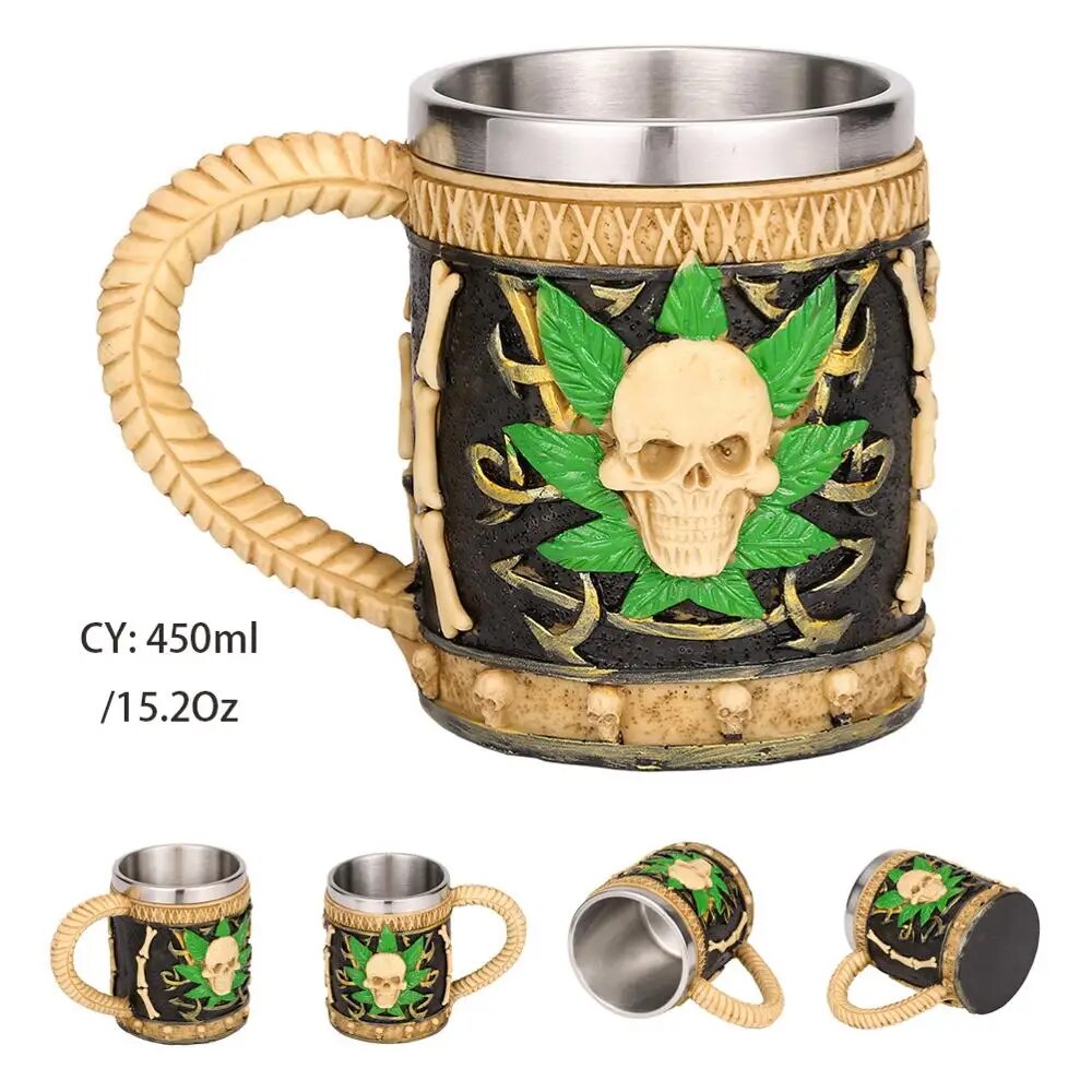 Viking Resin Stainless Steel Beer Mug