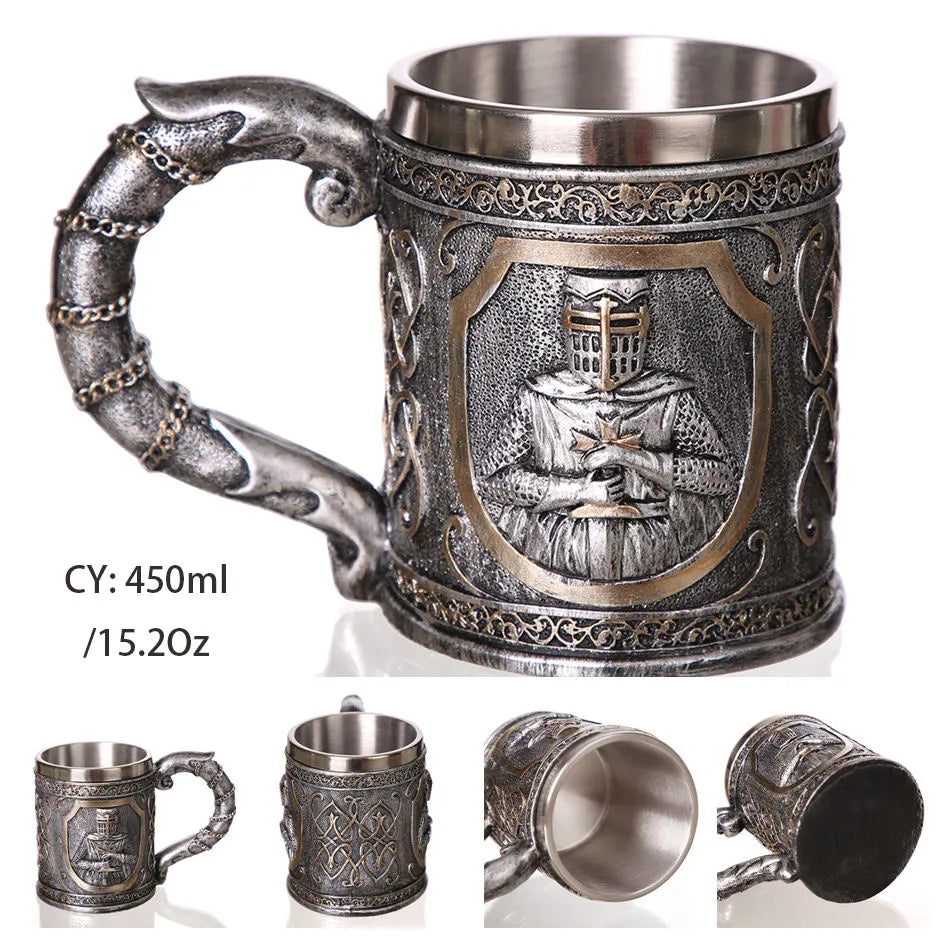 Viking Resin Stainless Steel Beer Mug