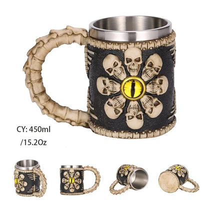 Viking Resin Stainless Steel Beer Mug