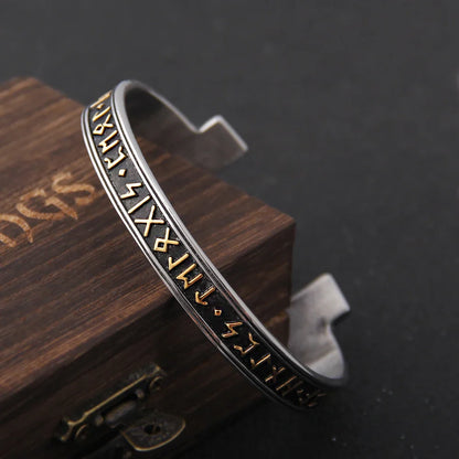 Handmade Nordic Rune Bangle Viking Bracelets