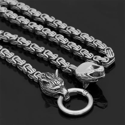 Nordic Celtic Stainless Steel Anchor Pendant Necklace Scandinavian