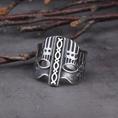 Nordic Spartan Warrior Helmet Viking Ring