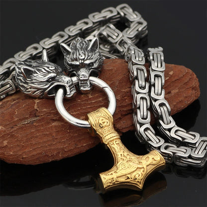 Nordic Celtic Stainless Steel Anchor Pendant Necklace Scandinavian