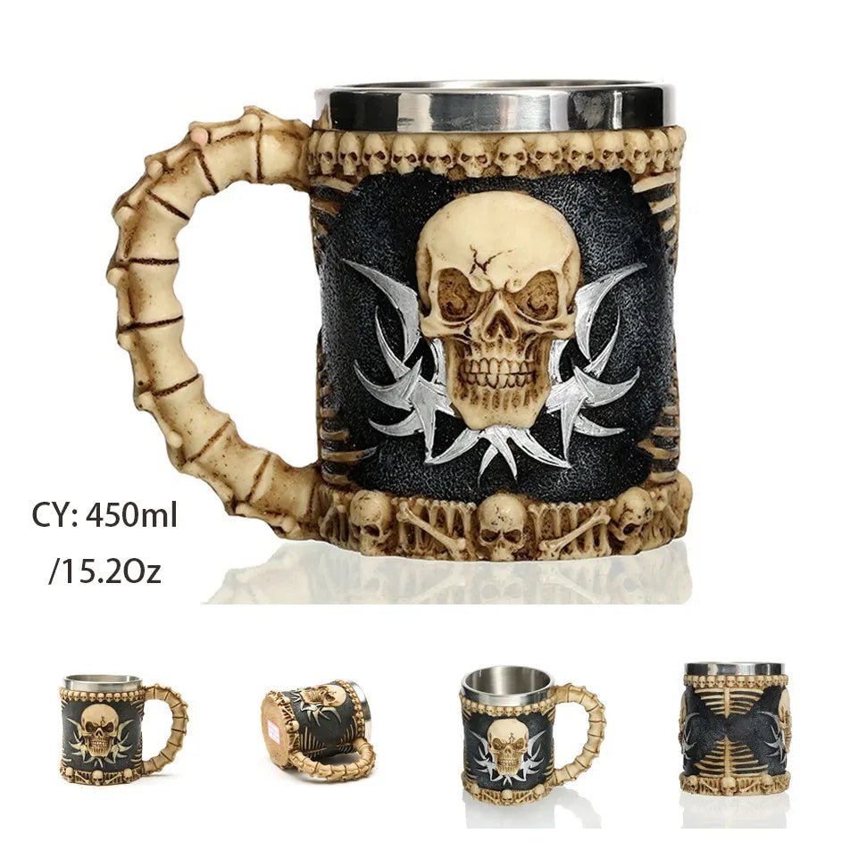 Viking Resin Stainless Steel Beer Mug