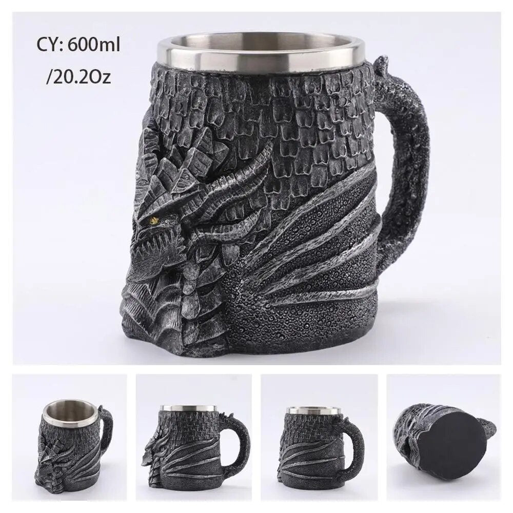 Viking Resin Stainless Steel Beer Mug