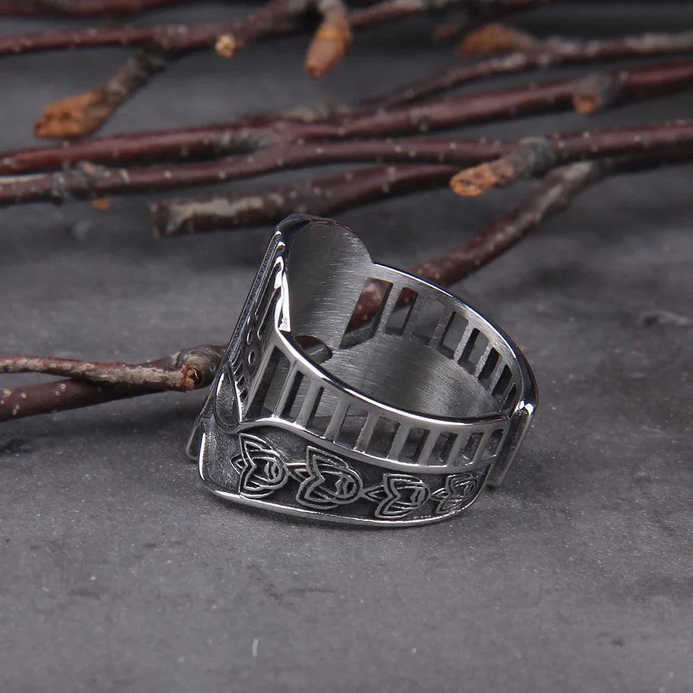 Nordic Spartan Warrior Helmet Viking Ring