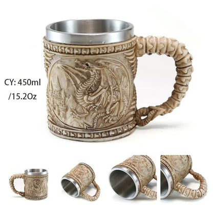 Viking Resin Stainless Steel Beer Mug