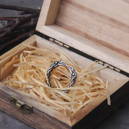 Two Entwined Ravens Viking Ring