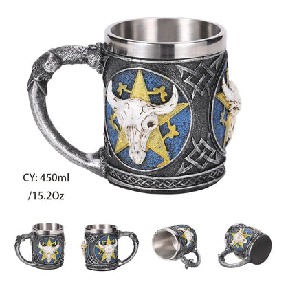 Viking Resin Stainless Steel Beer Mug