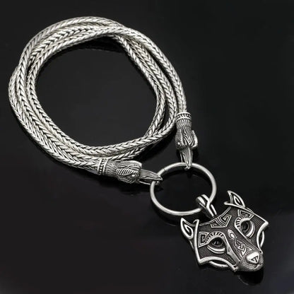 Norse Viking Pendant Cord Odin's Ravens Of Thor's Hammer amulet Axe