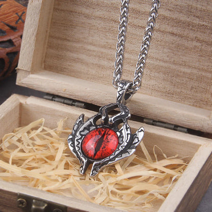 Exquisite Fashion Creative Turkey Devil Eye Titanium Steel Pendant Viking Necklace