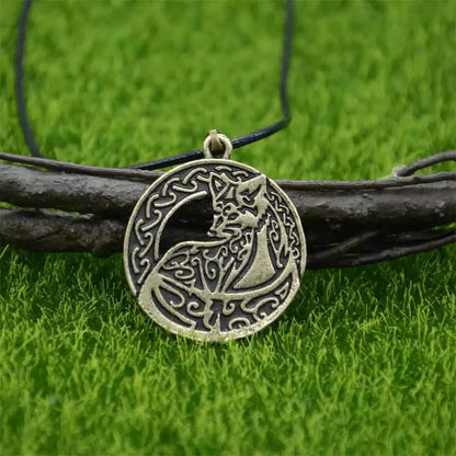 Slavic Fox Pendant Viking Jewelry Necklace