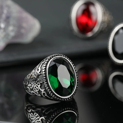 Crystal Stones Viking Rings