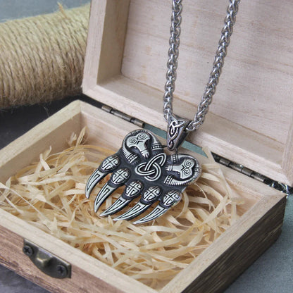 Bear Paw Viking Necklace