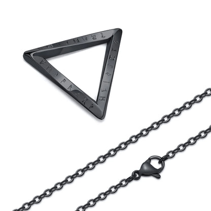 Vnox Viking Mobius Triangle Pendant Necklace