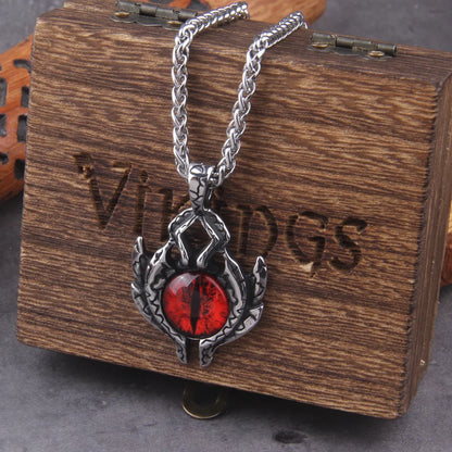 Exquisite Fashion Creative Turkey Devil Eye Titanium Steel Pendant Viking Necklace