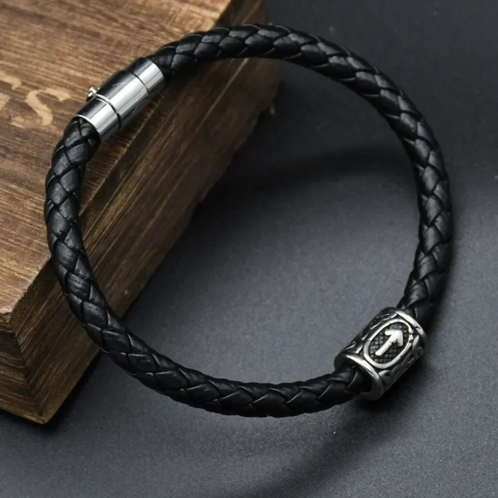 Norse Viking Bracelet Valknut Runes Beads, Bracelet Stainless Steel