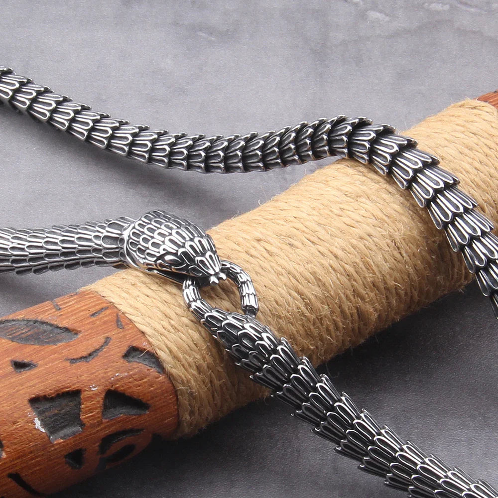 Ouroboros Vintage Punk Snake Viking Necklace