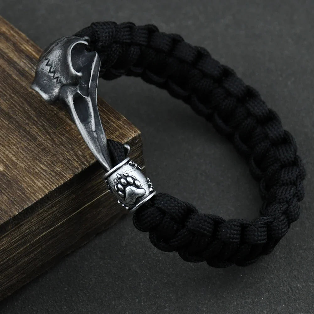 Odin Raven Stainless Steel Viking Bracelet