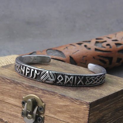 Raven Nordic Rune Viking Bangle