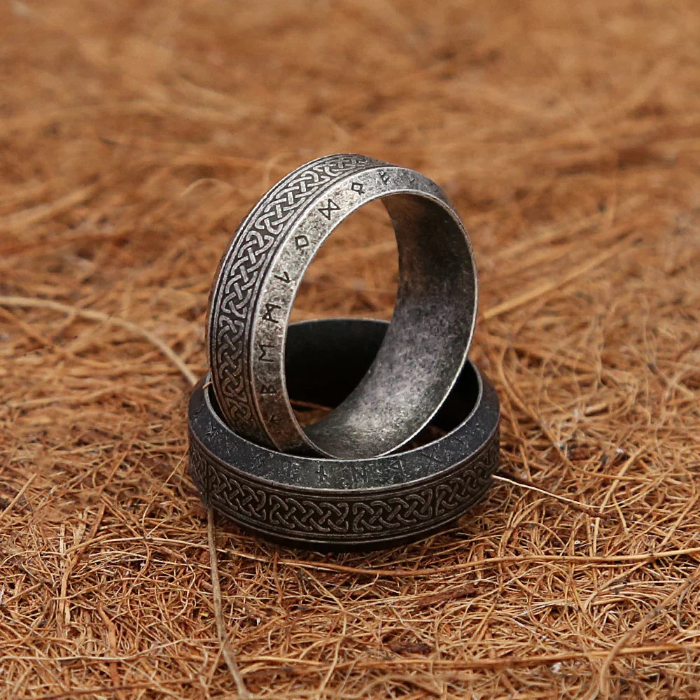 Viking Rune Ring Stainless Steel Nordic