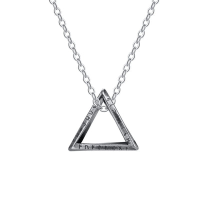 Vnox Viking Mobius Triangle Pendant Necklace