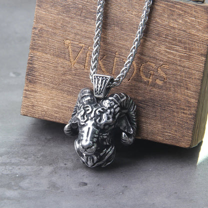 Satan Goat Head Viking Necklace