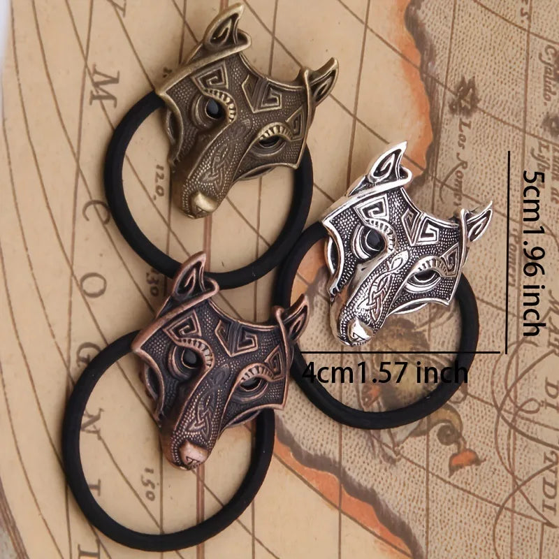 Viking Celtic Wolf Elastic Headband Hair Tie