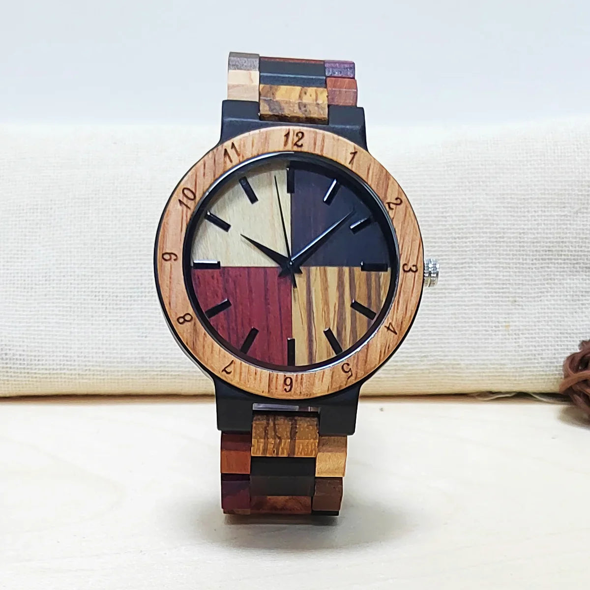 Cool Colorful Wooden Personalized Clock Timepieces Wood Viking Watch