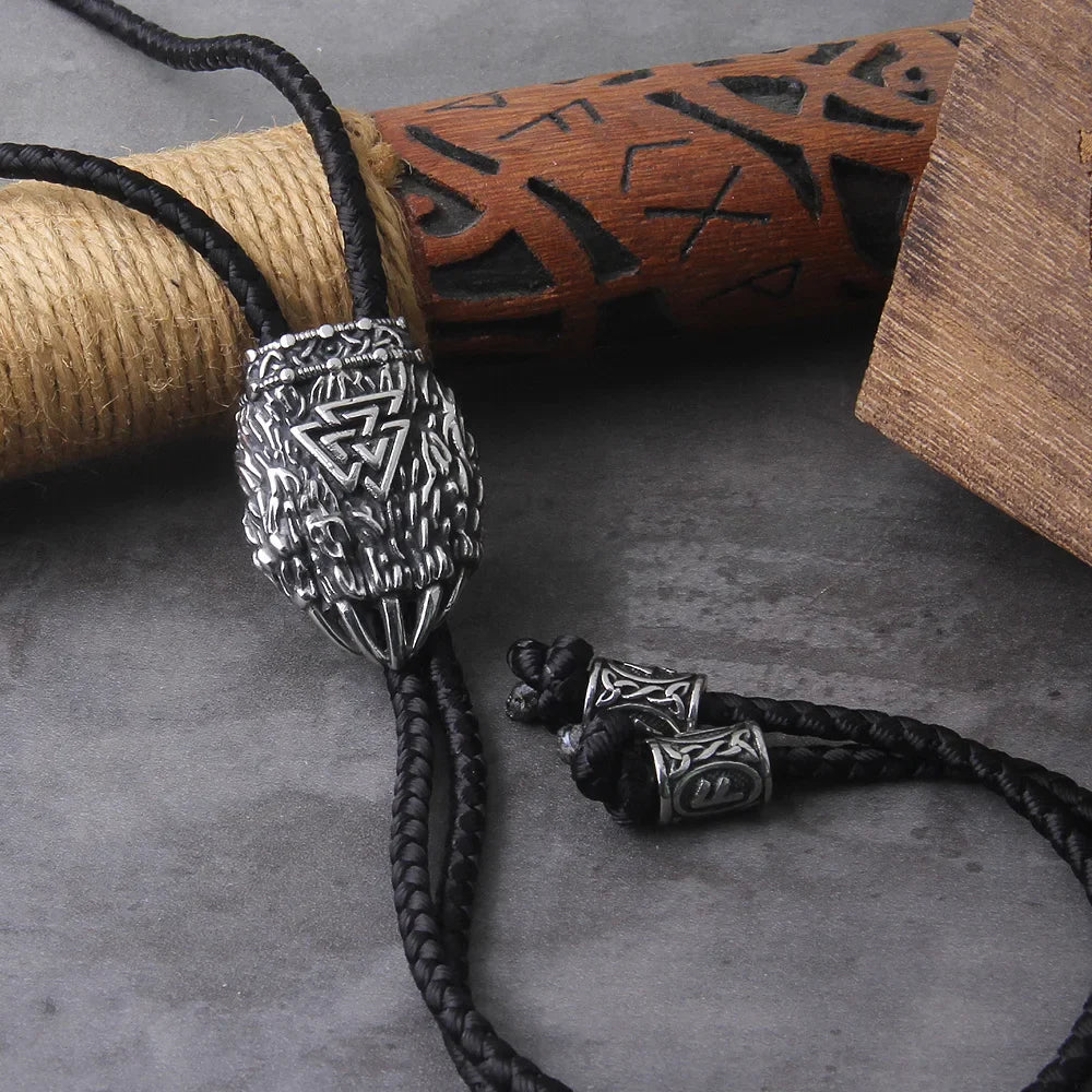 Nordic Bear Claw Valknut Viking Necklace