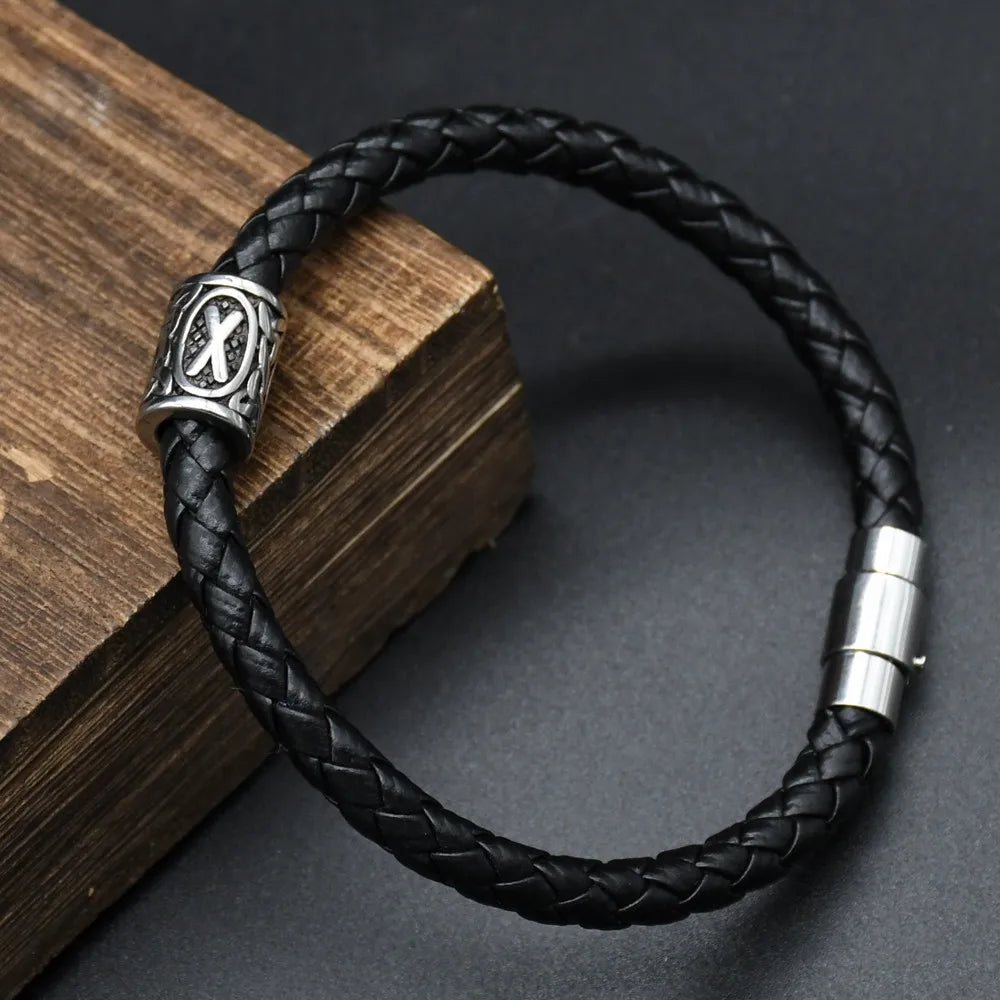 Norse Viking Bracelet Valknut Runes Beads, Bracelet Stainless Steel