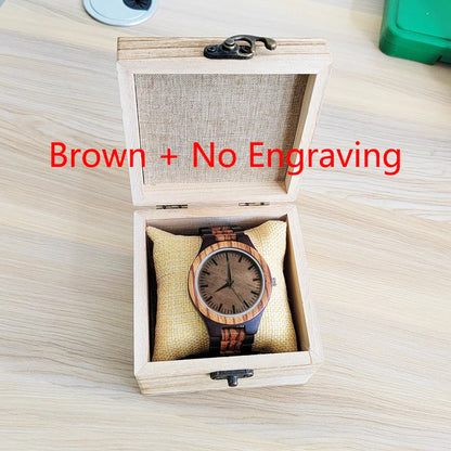 Cool Engraved Wooden Personalized Clock Timepieces Custom Wood Viking Watch