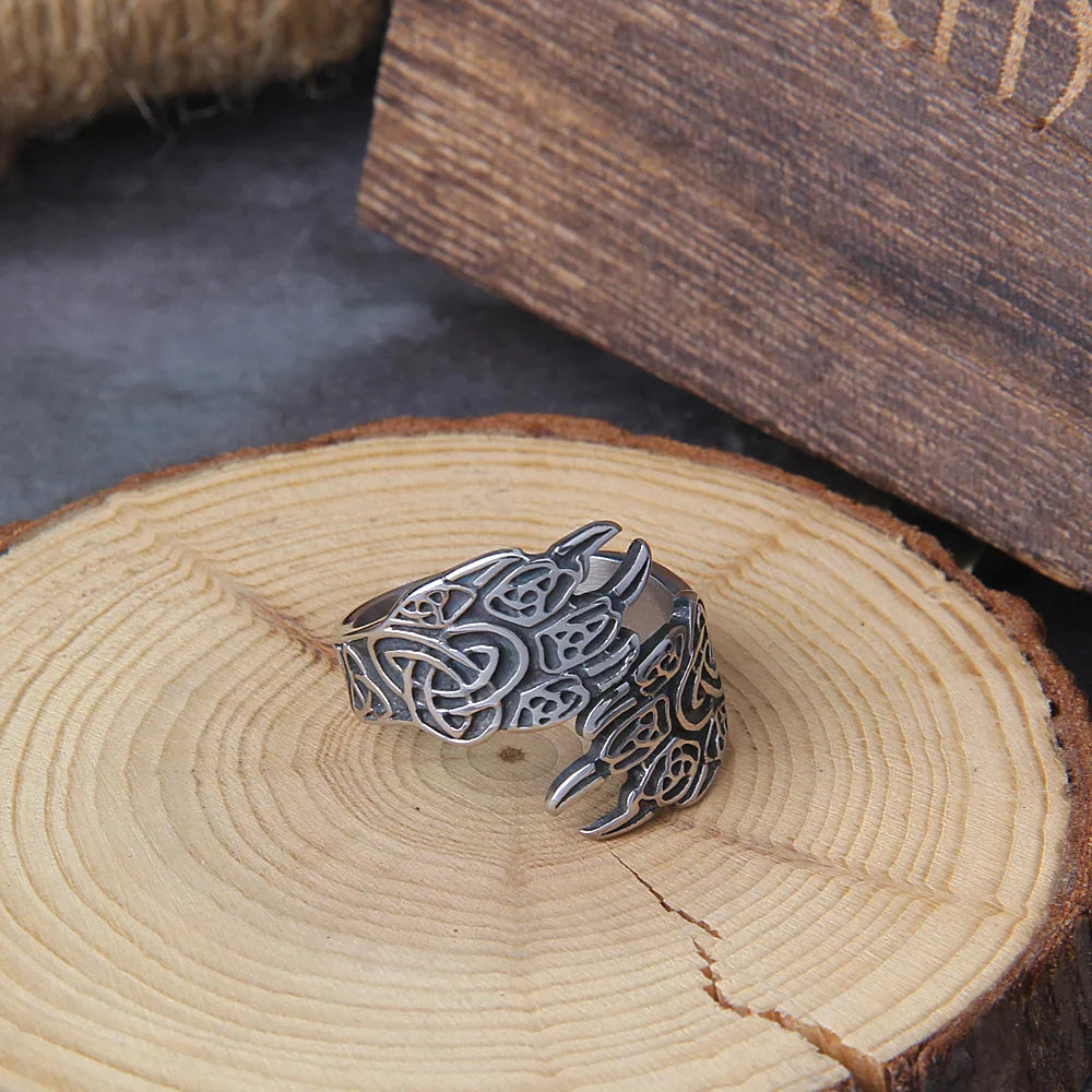 Bear Clasp Odin Scandinavian Charm Viking Ring