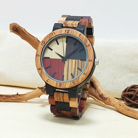 Cool Colorful Wooden Personalized Clock Timepieces Wood Viking Watch