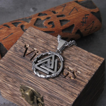 Ouroboros Stainless Steel Viking Necklace