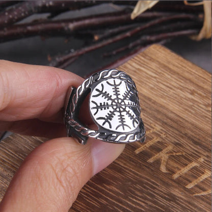 Compass Vegvisir Viking Ring