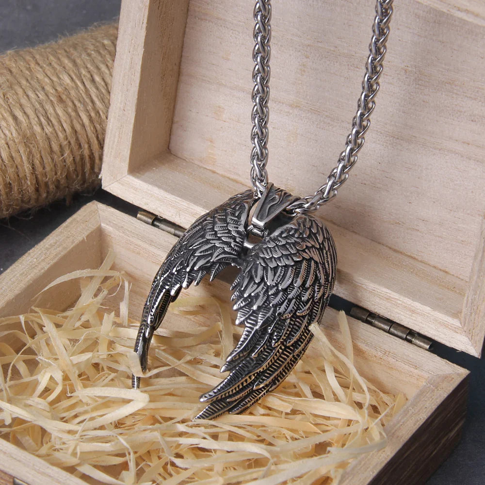 Classic Angel Wing Viking Necklace