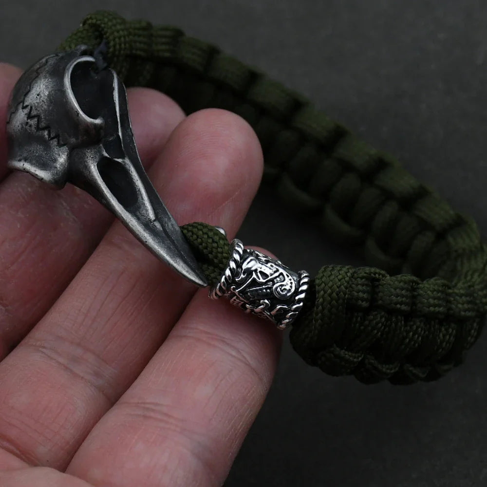 Odin Raven Stainless Steel Viking Bracelet