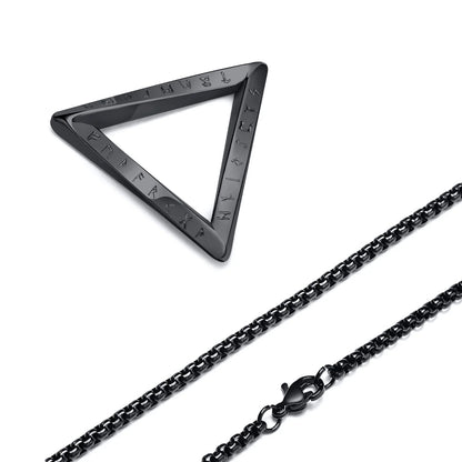 Vnox Viking Mobius Triangle Pendant Necklace