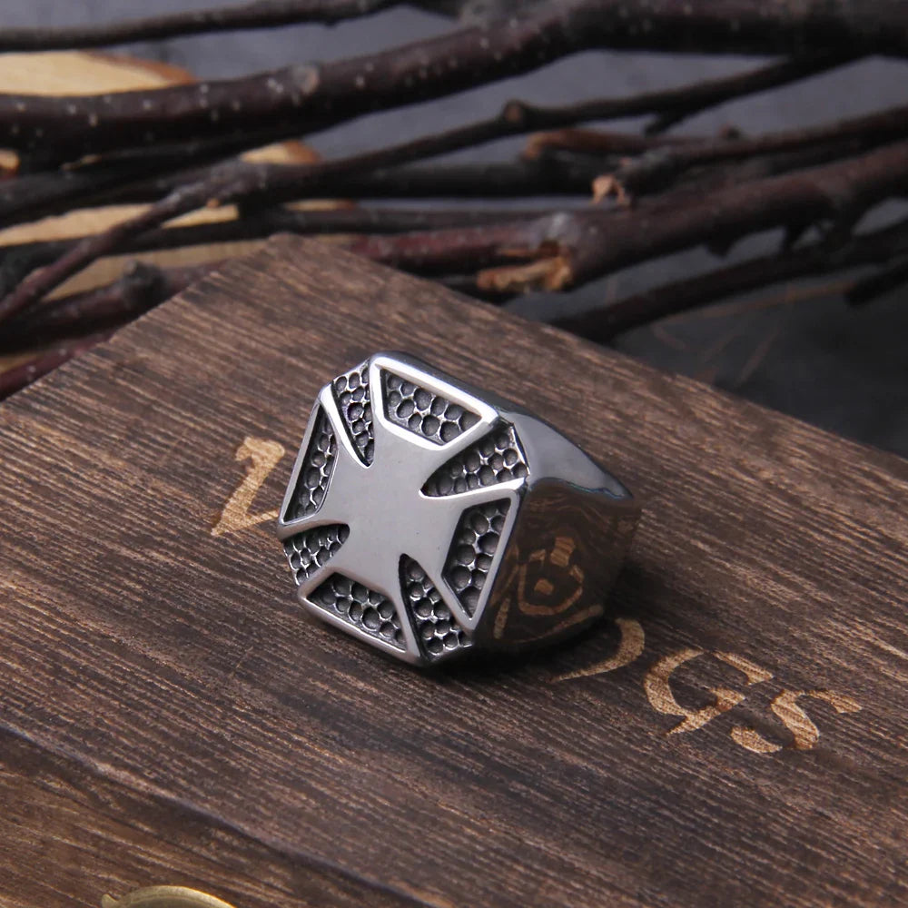 Viking Cross Shape Men's Ring