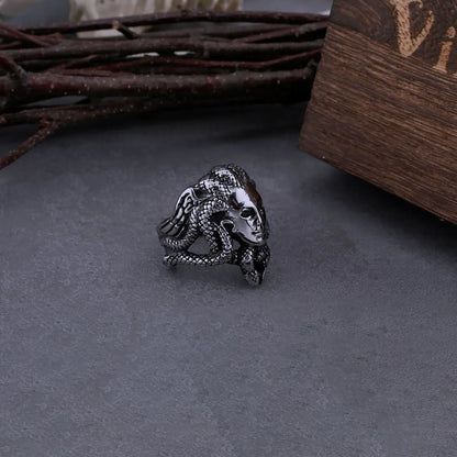 Stainless Steel Vintage Greek Mythology Medusa Viking Ring