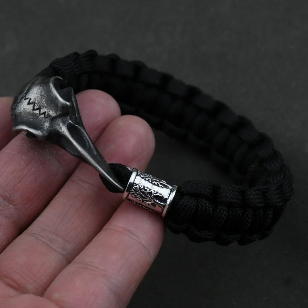 Odin Raven Stainless Steel Viking Bracelet