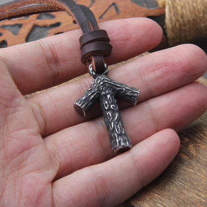 Gray Rune Viking Necklace