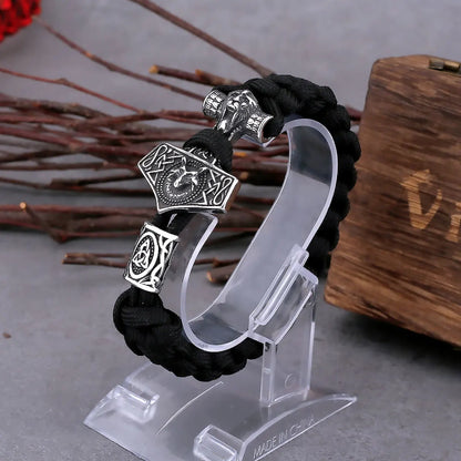 Punk Scandinavian Viking Thor's Hammer Viking Bracelet