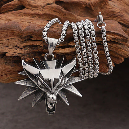 Viking Wolf Head Geralt of Rivia Slavic Necklaces